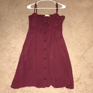 Maroon light sun dress/homecoming/date night dress